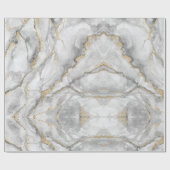 Goud Wit Zilver Marmer  Cadeaupapier (Vlak)