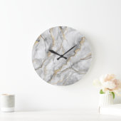 Goud Wit Zilver Marmer  Grote Klok (Huis)