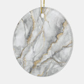 Goud Wit Zilver Marmer  Keramisch Ornament (Links)