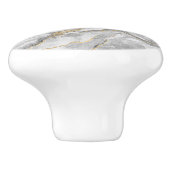 Goud Wit Zilver Marmer Keramische Knop (Zijkant)