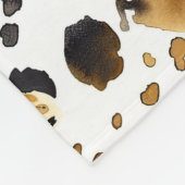 Goud Wit Zwart Leopard Abstract Fleece Deken (Hoek)