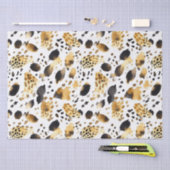 Goud Wit Zwart Leopard Abstract Tissuepapier (Craft)