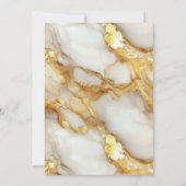 Goud wit zwart marmeren boog 50e verjaardag hem ha kaart (Achterkant)