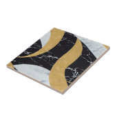 Goud Wit Zwart Marmeren Stenen Keramische Tegel Tegeltje (Zijkant)