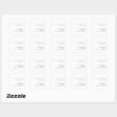 Goud & Witte Advocaat Consultant Professional Vierkante Sticker (Vel)