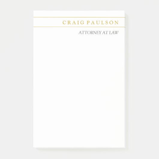 Goud & Witte Advocaat Juridisch Beroep Post-it® Notes (Voorkant)