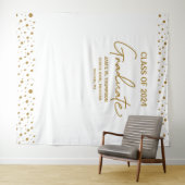 Goud Witte Afstudeerachtergrond klas van 2024 eind Wandkleed (In Situ (horizontaal))