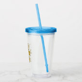 Goud & Witte Afstudeerfeest Acryl Drinkbeker (Links)
