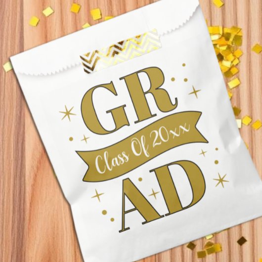 Goud & Witte Afstudeerfeest Bedankzakje