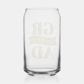 Goud & Witte Afstudeerfeest Blikvorm Glas (Achterkant)