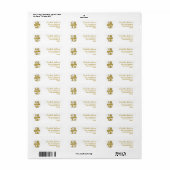 Goud & Witte Afstudeerfeest Etiket (Full Sheet)