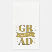 Goud & Witte Afstudeerfeest Servet (Voorkant)