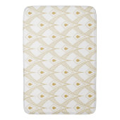 Goud & witte art-deco naadloos patroon 3 badmat (Voorkant Verticaal)