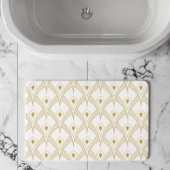 Goud & witte art-deco naadloos patroon 3 badmat