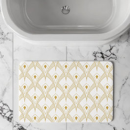Goud & witte art-deco naadloos patroon 3 badmat