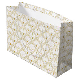 Goud & witte art-deco naadloos patroon 3 groot cadeauzakje