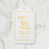 Goud Witte Art Deco Sweet Sixteen Verjaardag Cadeaulabels (Voorkant)