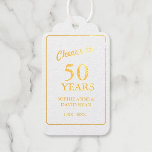 Goud Witte Art Deco Sweet Sixteen Verjaardag Cadeaulabels (Voorkant)