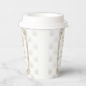 Goud Witte Art Deco Zoete 16e Verjaardag Papieren Bekers (Rechts)