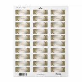 Goud  Witte Bloemen Retour Adres Label (Full Sheet)