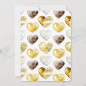 Goud Witte Chocolade Harten Baby Shower Kaart (Achterkant)