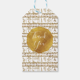 Goud Witte Egyptische Egypte Glam Bruiloft Favor Cadeaulabel