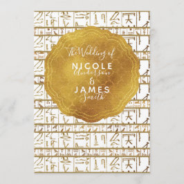 Goud Witte Egyptische Egypte Glam Moderne Chic Bru Kaart