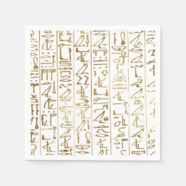 Goud & Witte Egyptische Egypte Glam Moderne Chique Servet