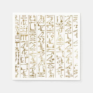 Goud & Witte Egyptische Egypte Glam Moderne Chique Servet