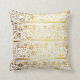 Goud & Witte Egyptische Egypte Print Glam Moderne  Kussen