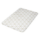 Goud Witte Geometrische Driehoeken Boho Glam Minim Badmat (Gekanteld)