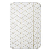 Goud Witte Geometrische Driehoeken Boho Glam Minim Badmat (Voorkant Verticaal)