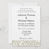 Goud Witte Giraffe Print Bruiloft Kaart (Voorkant)