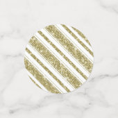 Goud Witte Glitters Strepen Chic Verjaardagsfeestj Confetti (Kleine voorkant)