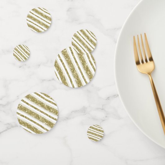 Goud Witte Glitters Strepen Chic Verjaardagsfeestj Confetti (Groep)