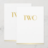 Goud Witte Great Gatsby Trouwtafel Kaarten Twee (Voorkant / Achterkant)