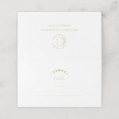 Goud Witte Hemelbruiloft Plaatskaartje (Buitenkant ongevouwen)