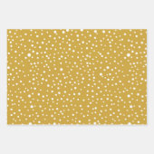 Goud, witte kersttypografie en stippen vakantie inpakpapier vel (Voorkant 2)