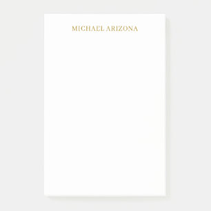 Goud & Witte Kleur Minimalistisch Eenvoudig Modern Post-it® Notes