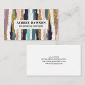 Goud Witte Marmer | Artistieke Kwaststreek Visitekaartje (Voorkant / Achterkant)