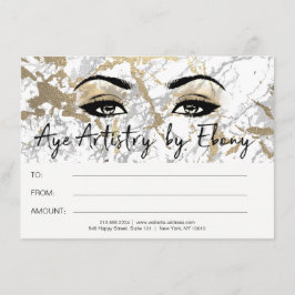 Goud Witte Marmer Make-up Schoonheid Certificaat E