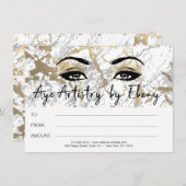 Goud Witte Marmer Make-up Schoonheid Certificaat E (Voorkant / Achterkant)