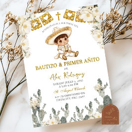 Goud Witte Mexicaanse Bautizo Y Primer Anito Kaart