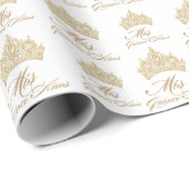 Goud Witte Mis Quince Anos Elegante Tiara Cadeaupapier (Rol Hoek)