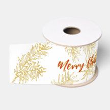 Goud Witte Moderne Elegante Botanische Kerstmis