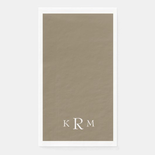 Goud & Witte Monogram Servet (Voorkant)