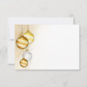Goud & Witte Ornamenten Kerst Huwelijk Kaart (Achterkant)