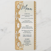 Goud  Witte Parels Menu (Voorkant)