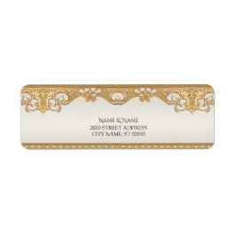 Goud  Witte Parels Retour Adres Label