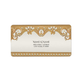 Goud  Witte Parels Retour Adres Label